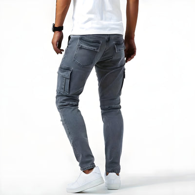 Samuel | Pantaloni cargo in denim elasticizzato