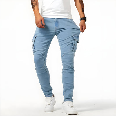 Samuel | Pantaloni cargo in denim elasticizzato