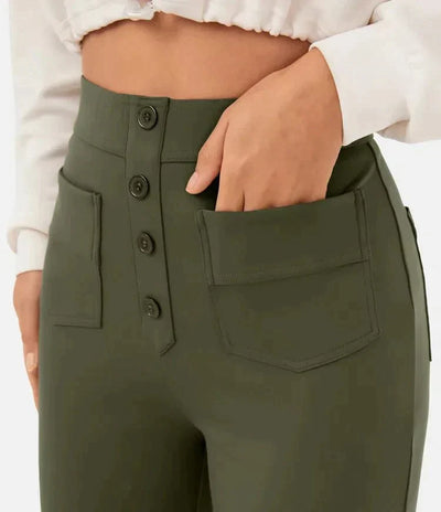 High-waisted |  Pantaloni casual elasticizzati